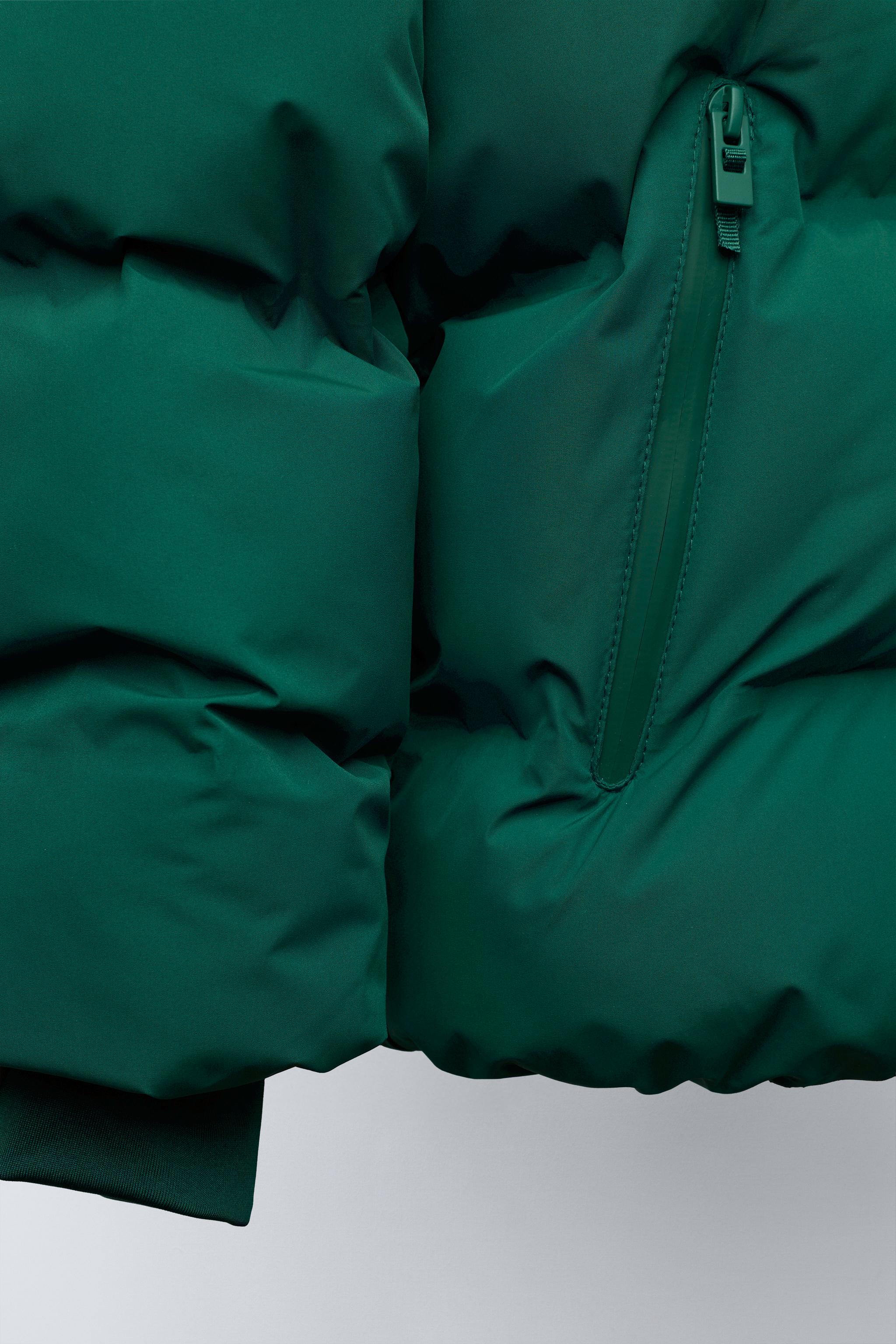 WATER REPELLENT LABEL PUFFER COAT